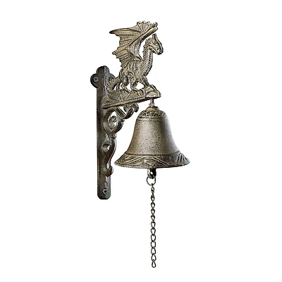 Design Toscano Dragon of Murdock Manor Gothic Iron Bells, 2ct.