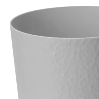 Bath Bliss Pewter Hammered Texture Trash Can