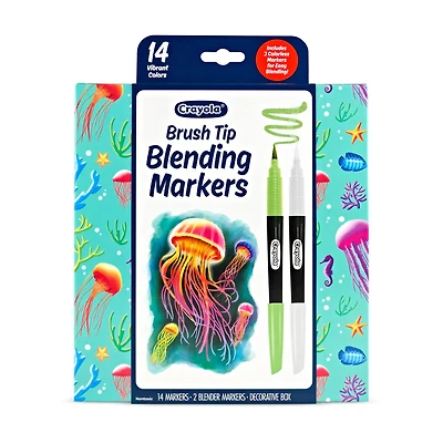 Crayola® 14 Color Brush Tip Blending Markers