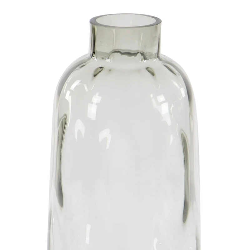 17" Gray Coastal Glass Vase