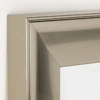 Head West Brushed Nickel Framed Beveled Accent Vanity Mirror