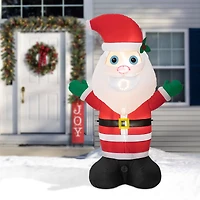 Glitzhome® 8ft. LED Lighted Musical Santa Inflatable Décor