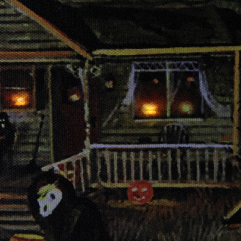 LED Lighted Creepy Haunted House Halloween Canvas Wall Art