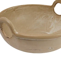 Hello Honey® Tan Reactive Glaze Stoneware Serving Bowl with Handles