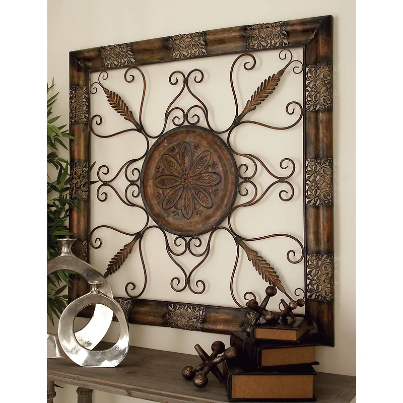 45" Brown Metal Rustic Wall Décor