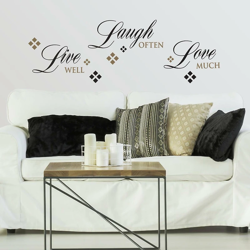 RoomMates Live Laugh Love Peel & Stick Wall Decals