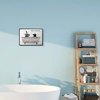 Stupell Industries Scrub a Dub Dub Quote Family Pet Dog Bath in Frame Wall Art