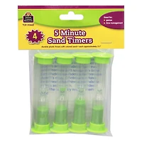 Teacher Created Resources® 5 Minute Sand Timers, 6 Packs of 4