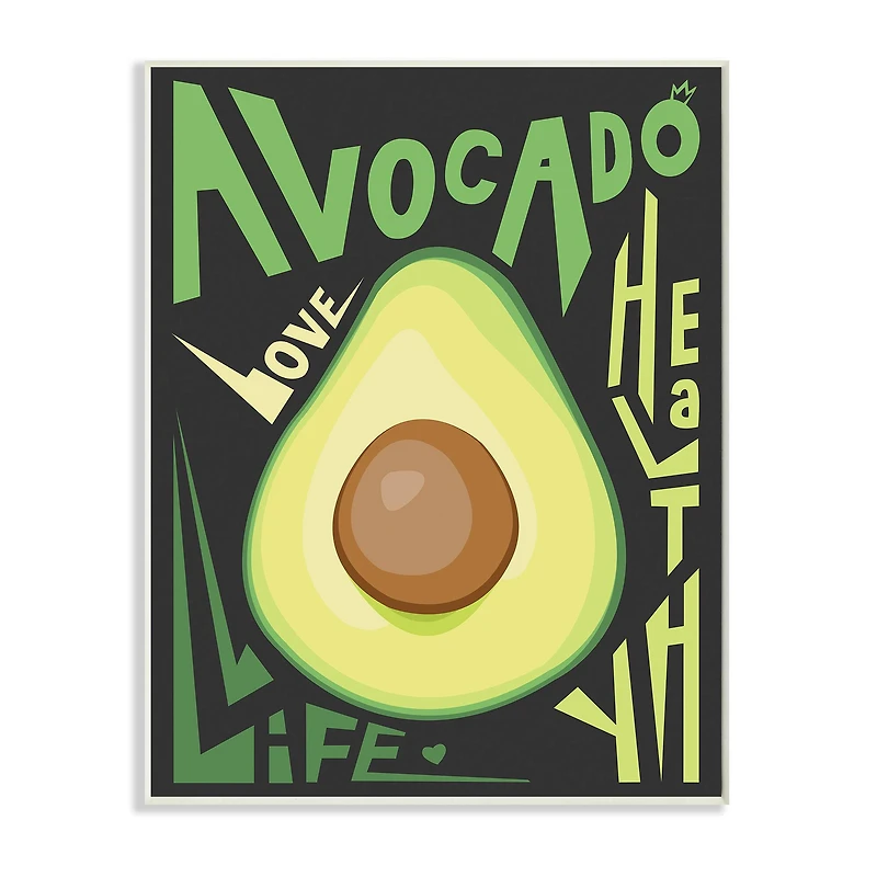 Stupell Industries Avocado Healthy Love Pop Wall Plaque