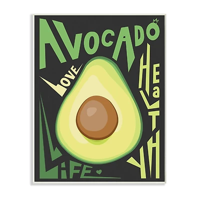 Stupell Industries Avocado Healthy Love Pop Wall Plaque