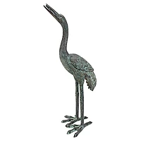 Design Toscano Small Straight Neck Bronze Crane