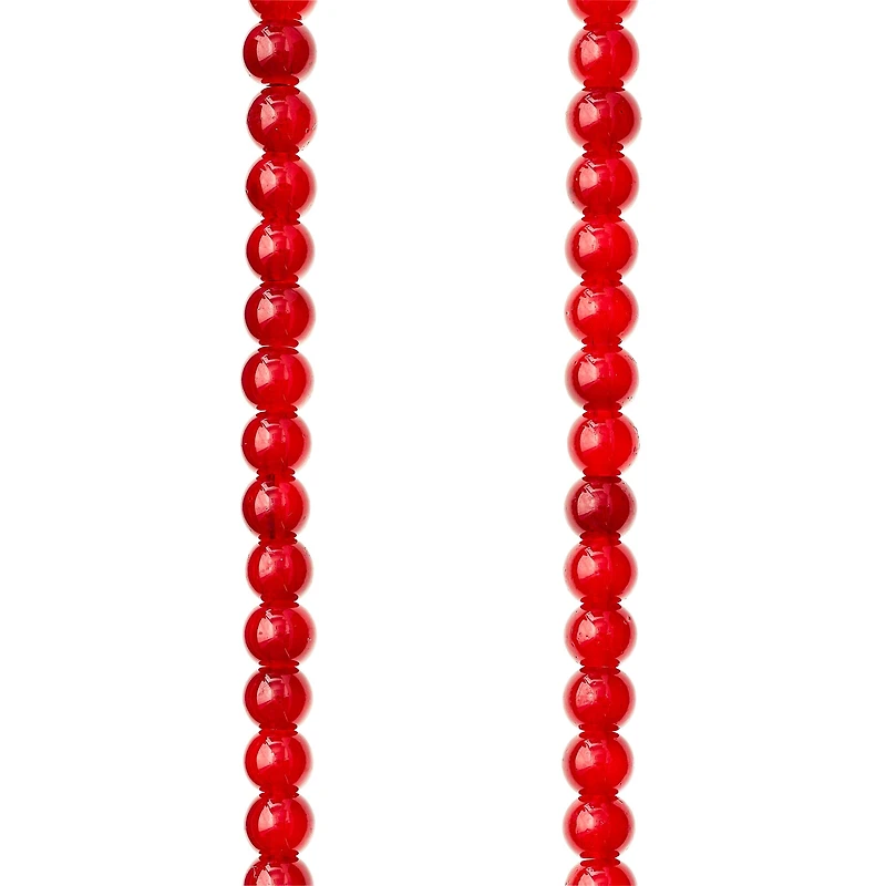 9 Pack: Burgundy Glass Round Beads, 6mm by Bead Landing™