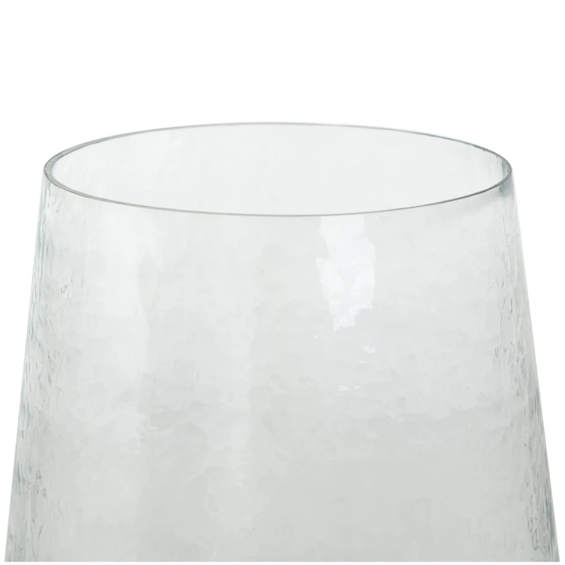 16" Clear Glass & Stainless Steel Hurricane Candle Holder