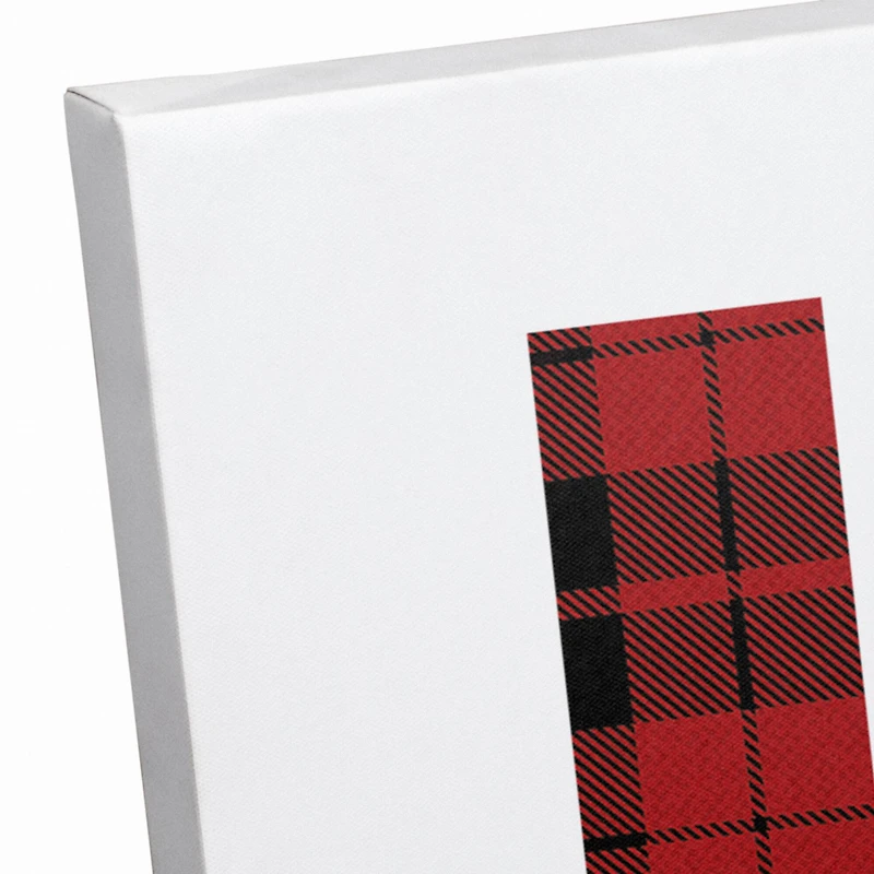 Plaid Love Canvas Wall Art