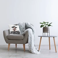 Stupell Industries High End Fashion Glam Pose Luxurious Black Dress Throw Pillow 18" x 18"