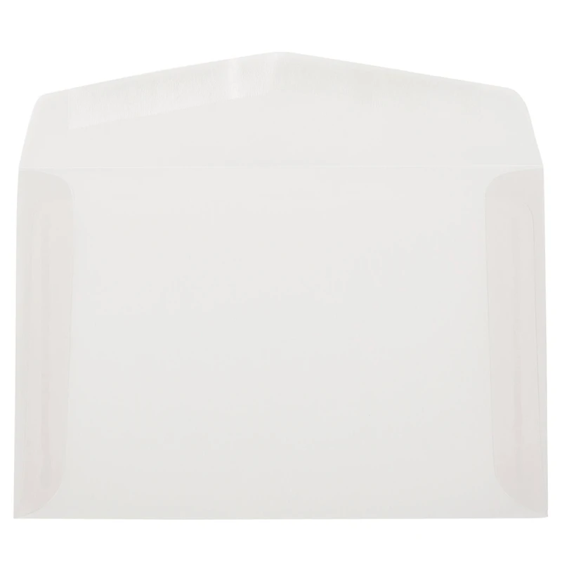 JAM Paper 6" x 9" Translucent Clear Vellum Envelopes, 25ct.