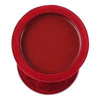 Red Flocked Christmas Tree Candle Holder by Ashland