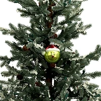 3" Yellow Tennis Ball in Santa Hat Glass Ornament by Ashland®