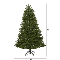 6ft. Pre-Lit New Haven Spruce Artificial Christmas Tree, Clear LED Lights