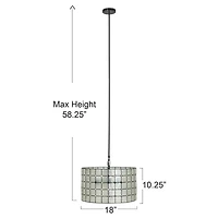 Hello Honey® Emma Capiz Black Finish Pendant Lamp