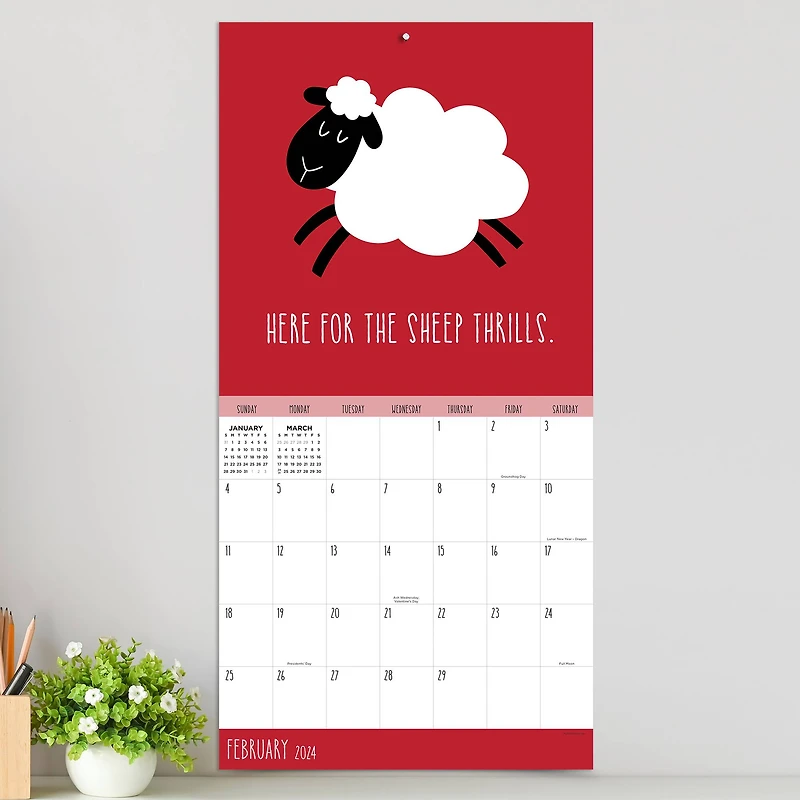 TF Publishing 2024 Puns Wall Calendar