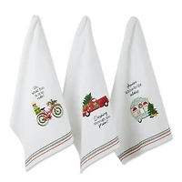 DII® Holidays On Wheels Printed Dishtowel Set