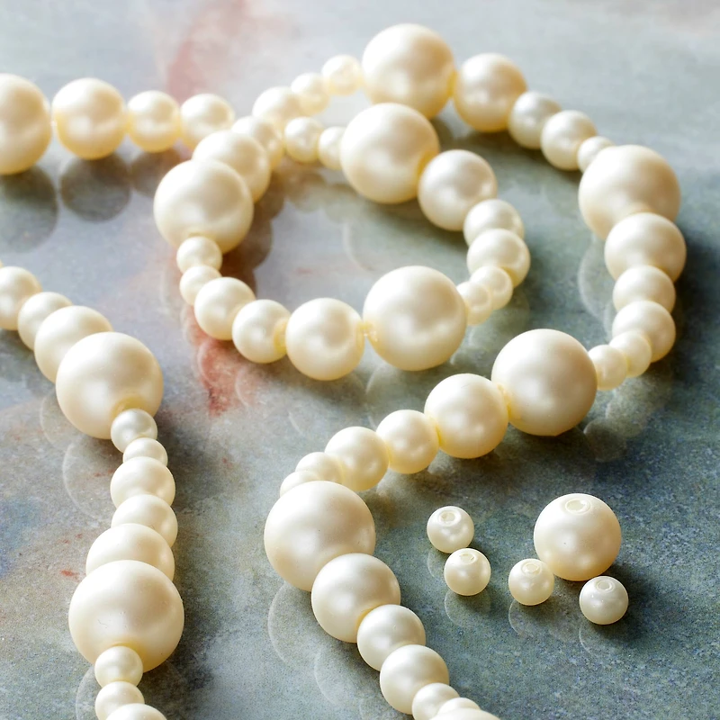12 Pack: Light Pink Matte Glass Pearl Round Beads by Bead Landing™
