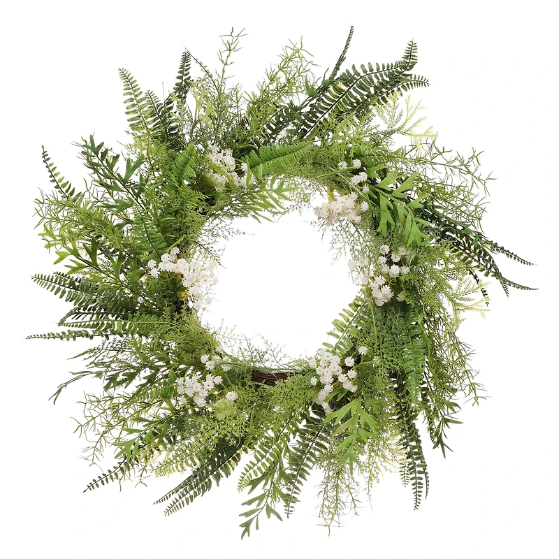 24" Spring Baby's Breath Wreath