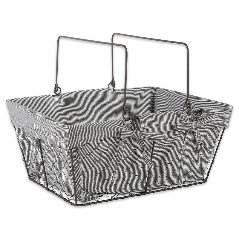 DII® Gray Chicken Wire Egg Basket