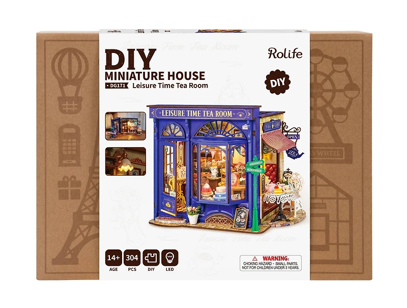 Rolife® Leisure Time Tea Room DIY Miniature House Kit