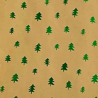 Kraft with Green Trees Premium Gift Wrap by Celebrate It™