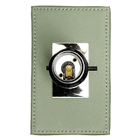 Lalia Home Lexington 21" Sage Green Leather Base Table Lamp