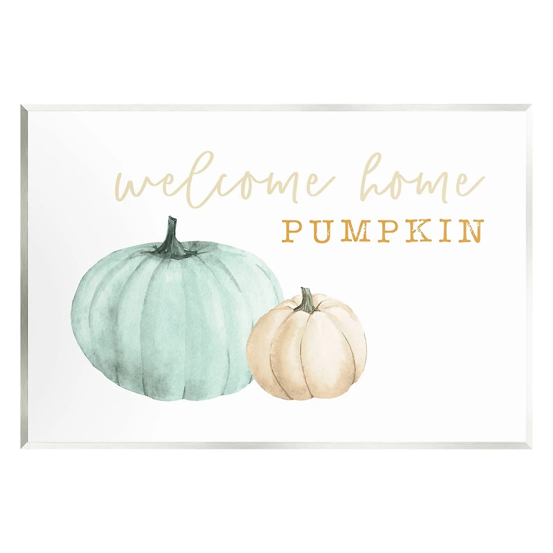 Stupell Industries Welcome Home Pumpkin Phrase Wall Plaque Art