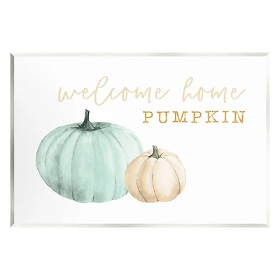 Stupell Industries Welcome Home Pumpkin Phrase Wall Plaque Art