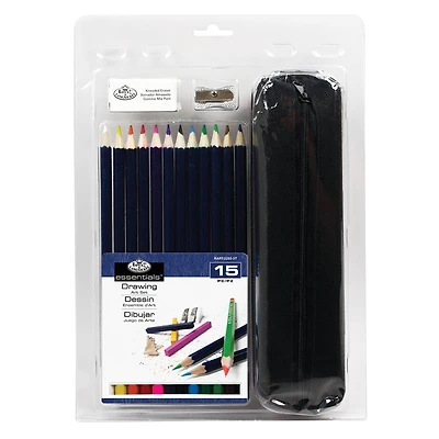 Royal & Langnickel® Essentials Drawing Colored Pencil Set & Case