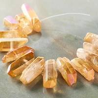 12 Pack:  Amber Crystals Nugget Beads by Bead Landing™