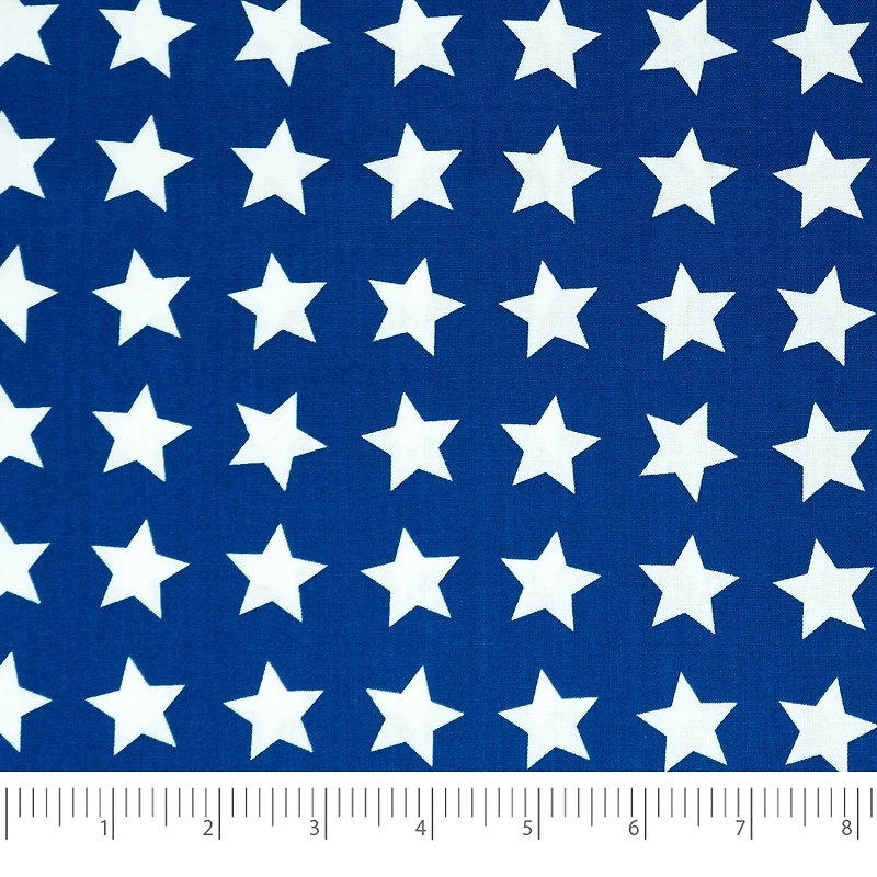 SINGER Patriotic Navy Stars Cotton Fabric