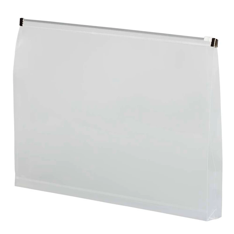 JAM Paper 9.5" x 10.5" Clear Plastic Zip Closure Envelopes, 12ct.