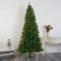 7.5ft. Pre-Lit Green Valley Fir Artificial Christmas Tree with Clear LED Lights
