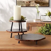 Tree Disc Pedestal Tray Set