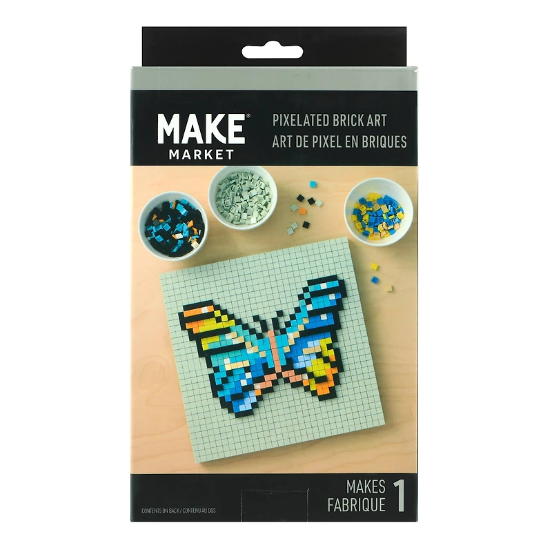 10" x 10" Butterfly Pixelated Brick Art Kit by Make Market®