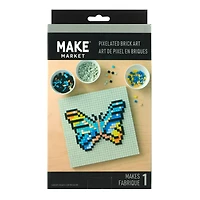10" x 10" Butterfly Pixelated Brick Art Kit by Make Market®