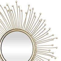Gold Metal Glam Wall Mirror Set