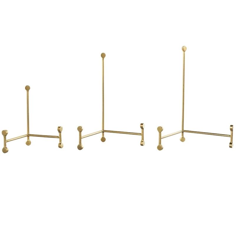 Gold Metal Fixed Easel with Ball Accent Set