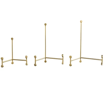 Gold Metal Fixed Easel with Ball Accent Set