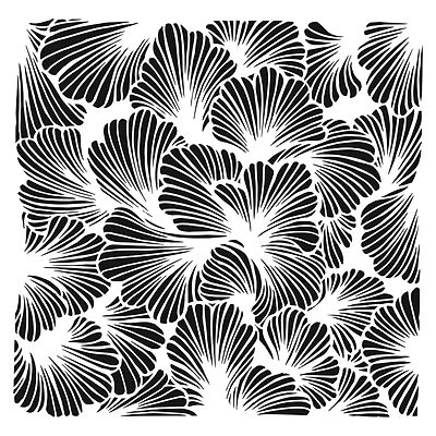 The Crafter's Workshop Lush Petals Stencil, 6'' x 6''