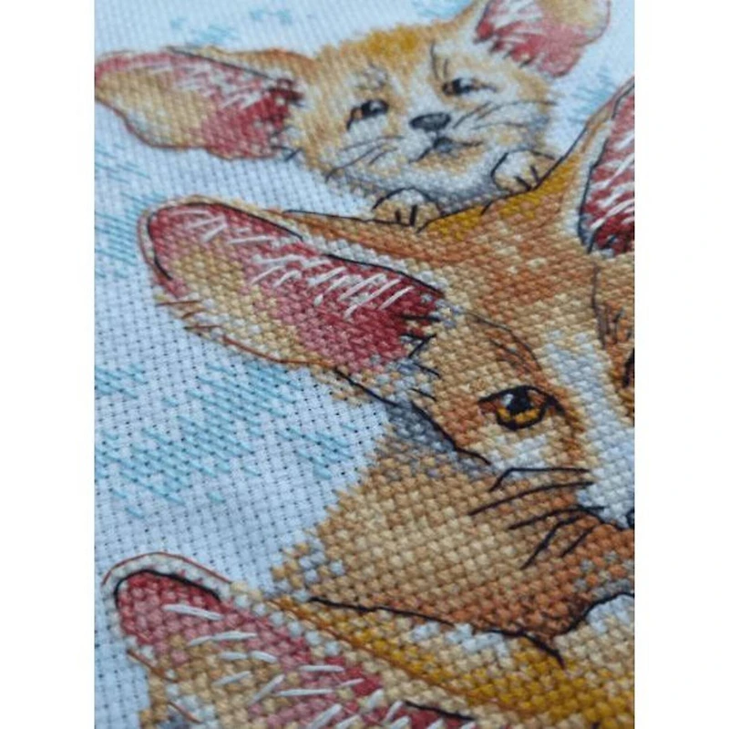 MP Studia Fennec Fox Family Cross Stitch Kit
