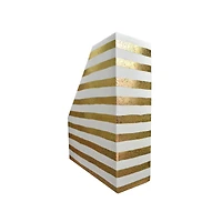 12" White & Gold Decorative Magazine Bin by Ashland®