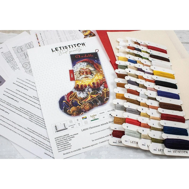 Letistitch Christmas Miracle Stocking Counted Cross Stitch Kit