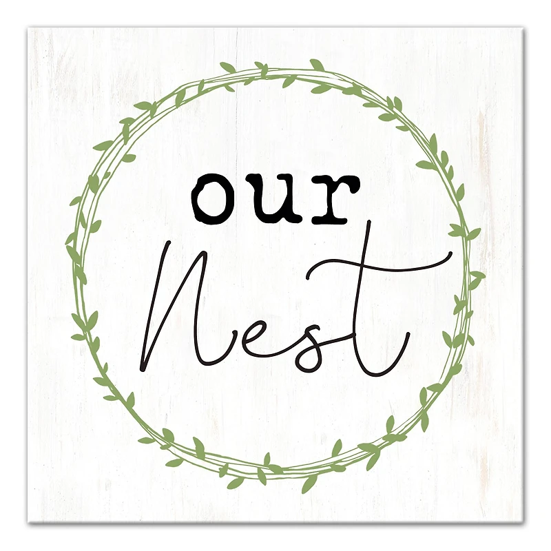 Our Nest Wreath Canvas Wall Art